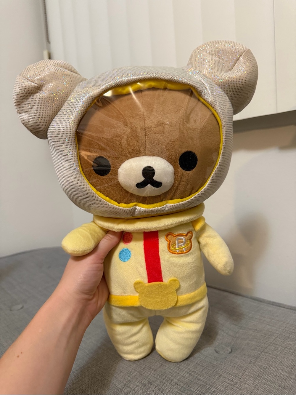 Rilakkuma Yellow Astronaut Plush with Clear Helmet